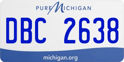 MI license plate DBC2638