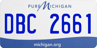 MI license plate DBC2661