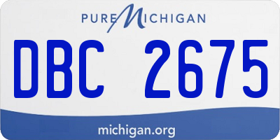 MI license plate DBC2675