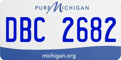 MI license plate DBC2682
