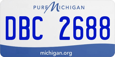 MI license plate DBC2688