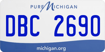 MI license plate DBC2690