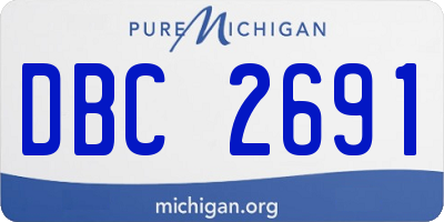 MI license plate DBC2691