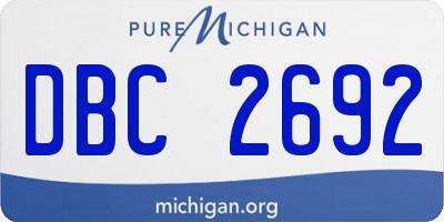 MI license plate DBC2692