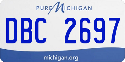 MI license plate DBC2697