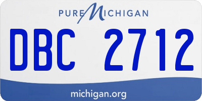 MI license plate DBC2712