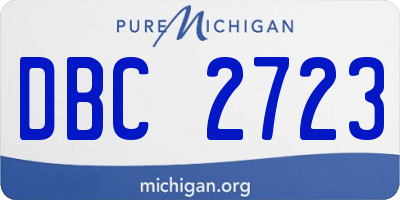 MI license plate DBC2723