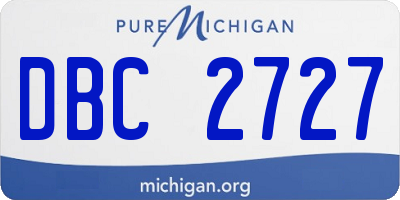 MI license plate DBC2727