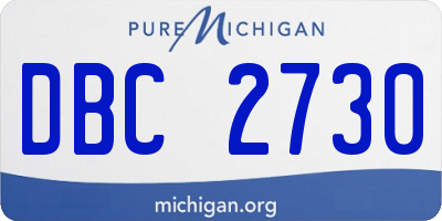 MI license plate DBC2730