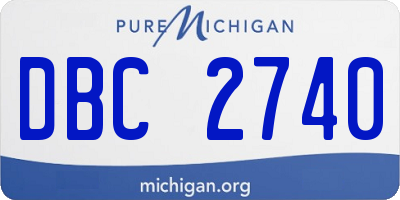 MI license plate DBC2740