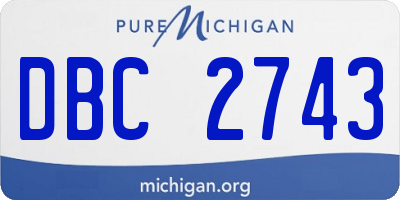 MI license plate DBC2743