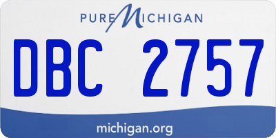 MI license plate DBC2757