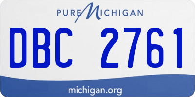 MI license plate DBC2761