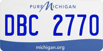 MI license plate DBC2770