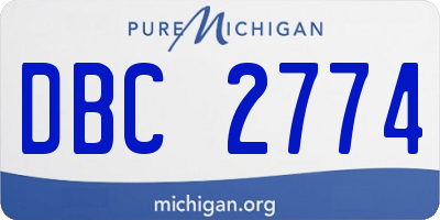 MI license plate DBC2774