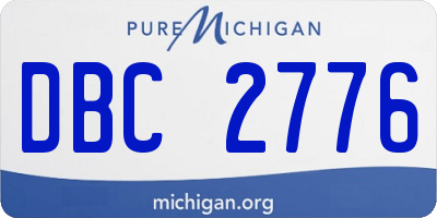 MI license plate DBC2776
