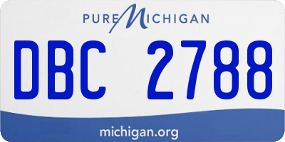MI license plate DBC2788