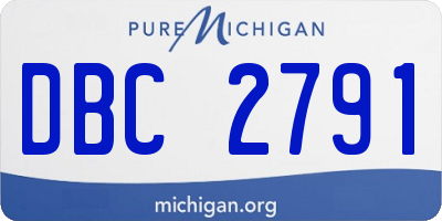 MI license plate DBC2791