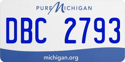 MI license plate DBC2793