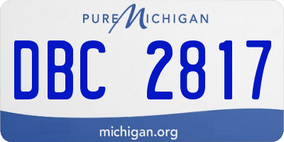 MI license plate DBC2817