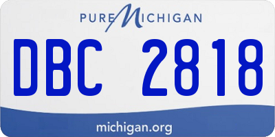 MI license plate DBC2818