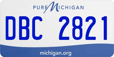 MI license plate DBC2821