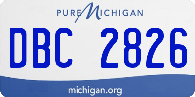 MI license plate DBC2826