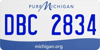 MI license plate DBC2834