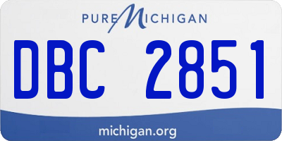 MI license plate DBC2851