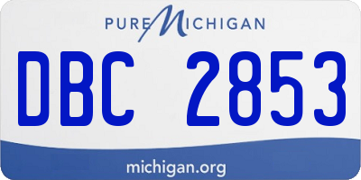 MI license plate DBC2853
