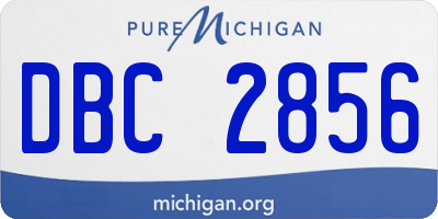MI license plate DBC2856