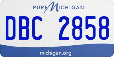 MI license plate DBC2858