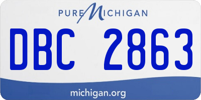 MI license plate DBC2863
