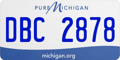 MI license plate DBC2878