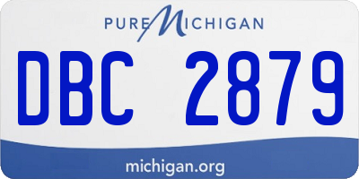 MI license plate DBC2879