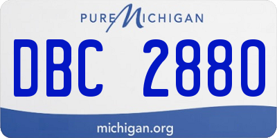 MI license plate DBC2880