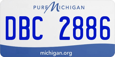 MI license plate DBC2886