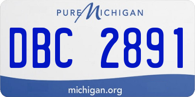 MI license plate DBC2891