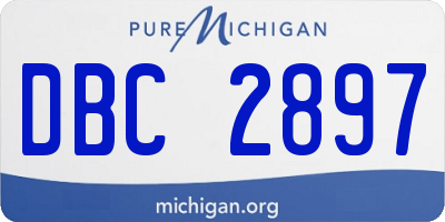 MI license plate DBC2897