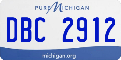 MI license plate DBC2912