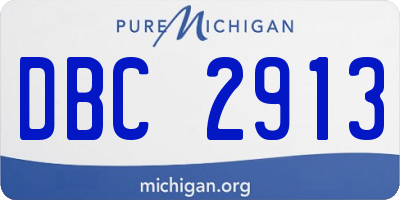 MI license plate DBC2913