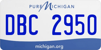 MI license plate DBC2950