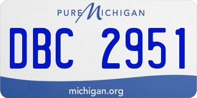 MI license plate DBC2951