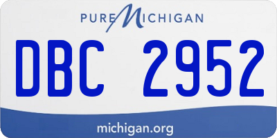 MI license plate DBC2952