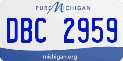MI license plate DBC2959