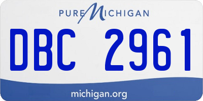 MI license plate DBC2961