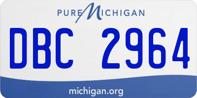 MI license plate DBC2964