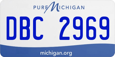 MI license plate DBC2969