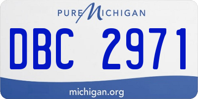 MI license plate DBC2971