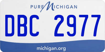 MI license plate DBC2977
